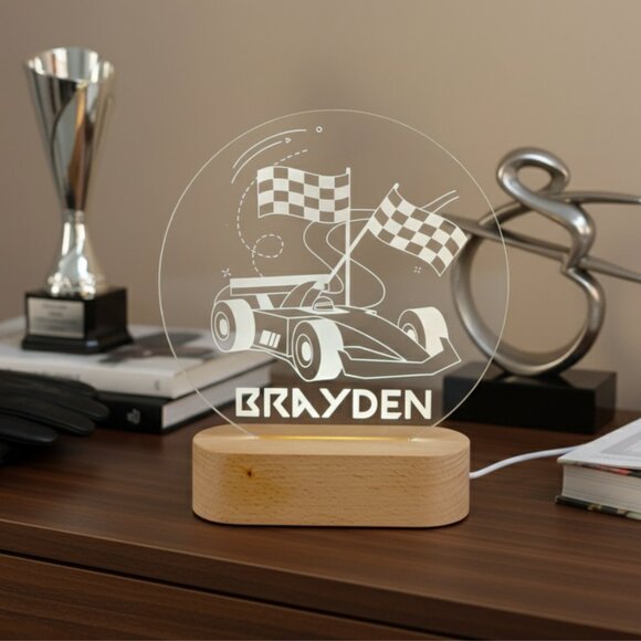 Custom Go-Kart LED Night Light – Sporty Decor for Kids & Adults - Picture 8 of 8